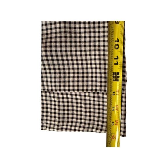 BCBGMaxzazira White & Black Checkered Plaid Silk Halter Rockabilly Top Size S - Picture 12 of 13
